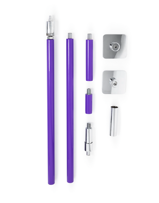 Fit 2 Flaunt Powder Purple Coated Portable Dance Pole Kit