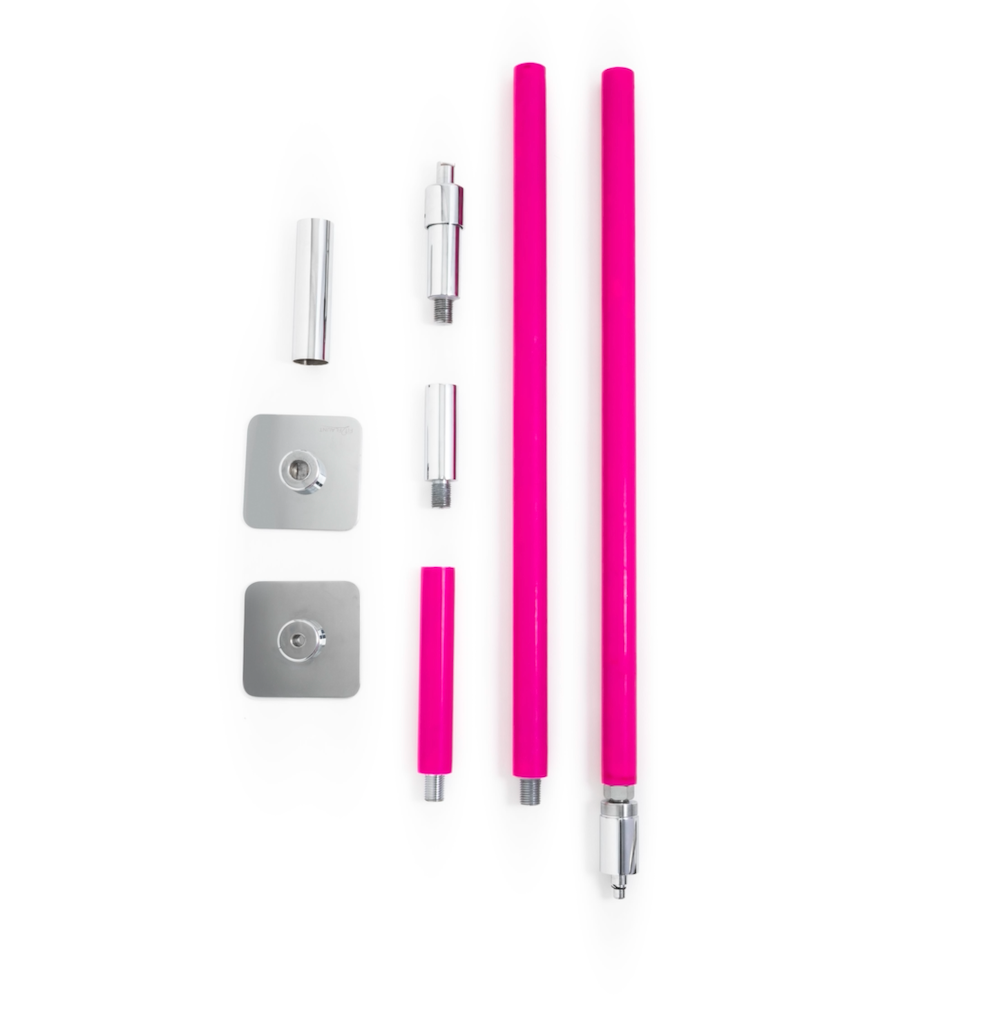Fit2Flaunt pink silicone portable dance pole kit for home pole dancing