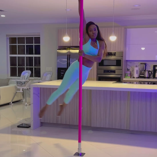 Pole Dancing Pole Pink Stripper Pole, Heavy Duty Spinning Static Dancing  Pole, 45 Mm Removable Portable